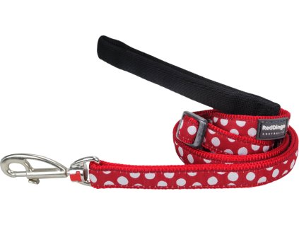 Vodítko – Červené s bílými puntíky
