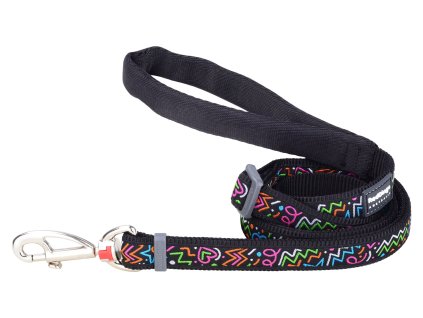 Vodítko – Černé s abstraktním motivem