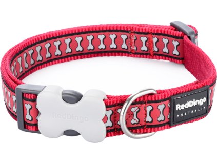 Obojek reflexní – Černý, motiv kostiček