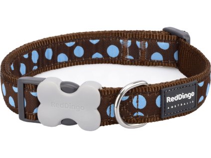 Obojek – Hnědý s bílými puntíky