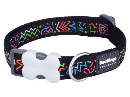 Obojek – Černý s abstraktním motivem