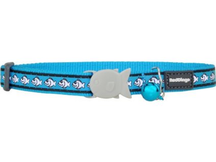 Obojek reflexní – Tyrkysový, motiv rybiček