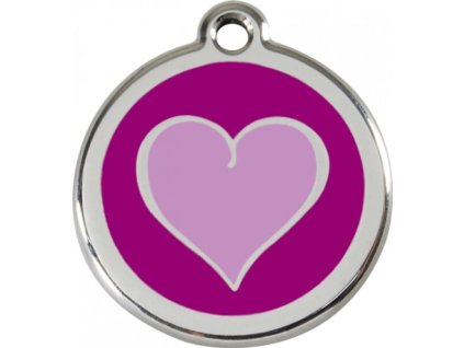 Známka - Srdce fialové