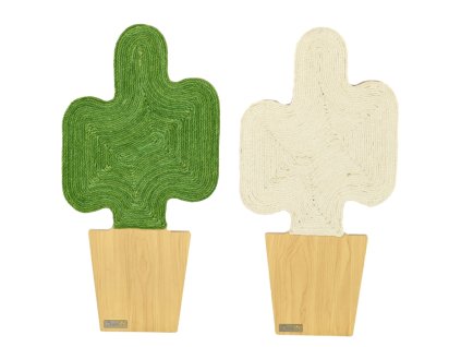 Škrabadlo pro kočky nástěnné, design kaktus, 2 kusy