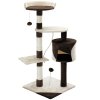 Odpočívadlo a škrabadlo pro kočky se 3 vyhlídkami, jeskyní, míčky a lanem, hnědé/béžové, výška 112 cm