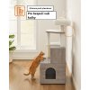 Odpočívadlo a škrabadlo pro kočky se skříňkou na toaletu, výška 140 cm