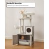 Odpočívadlo a škrabadlo pro kočky se skříňkou na toaletu, výška 140 cm