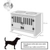 Miska na krmení pro psy se skříňkou, bílá