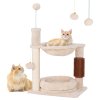 Odpočívadlo a škrabadlo pro kočky, krémové, výška 72 cm