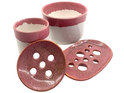 Designová keramická kolekce - Růžová