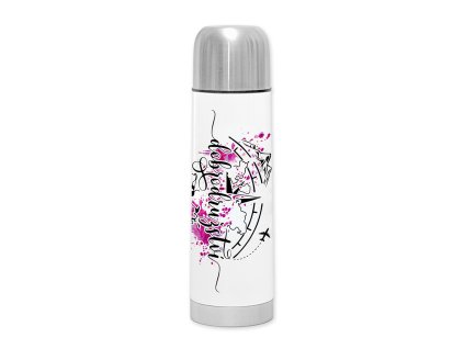 termoska MOCKUP dobrodruzství pink m