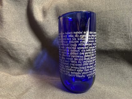 222 dobroslov / modrá / 0,4l / květ života + úzké dno