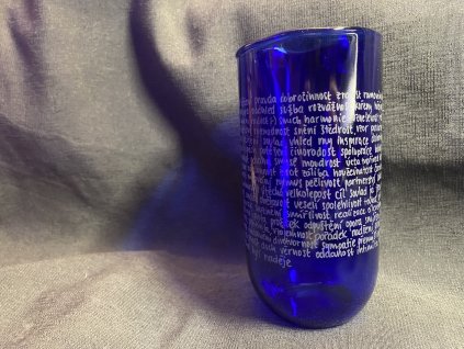 222 dobroslov / modrá / 0,4l / metatron krychle + úzké dno