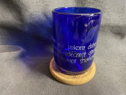 22 DOBROSLOV / modrá / 0,3l / květ života 2