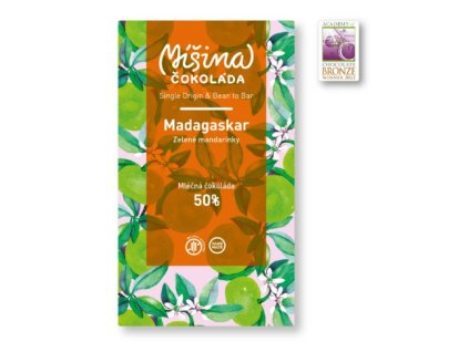 2025 02 17 17 26 07 Mléčná čokoláda 50% Madagaskar se zelenými mandarinkami