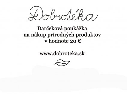 Darčeková poukážka na nákup na e-shope Dobrotéka v hodnote 20€