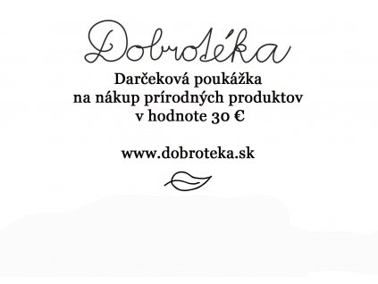 Darčeková poukážka na nákup na e-shope Dobrotéka v hodnote 30€
