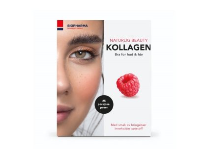 Kolagén nórsky s príchuťou maliny, 5 balení, Biopharma
