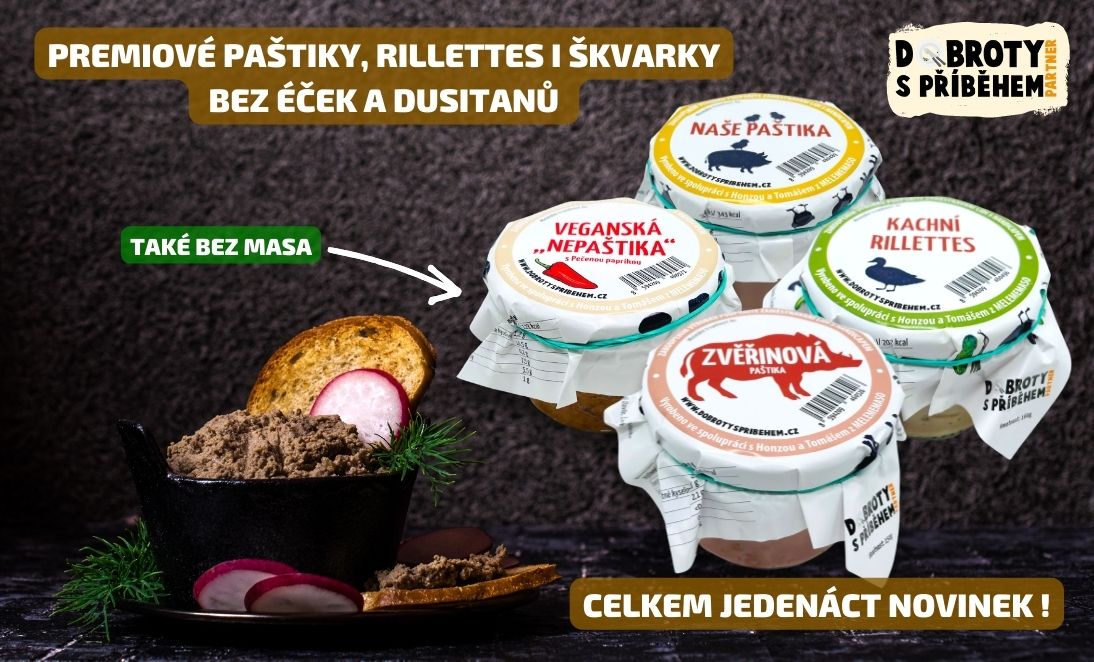 Paštiky, rillettes, škvarky i vegeštiky