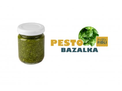 Čerstvé, ručně vyrábéné chlazené pesto z bazalky