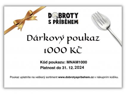 Dárkový poukaz 1000kč