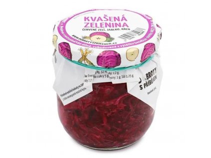 Kvašená zelenina - ZELÍ, JABLKO, KŘEN 340g