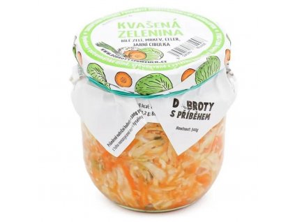 Kvašená zelenina - ZELÍ, MRKEV, CELER, CIBULKA 340g