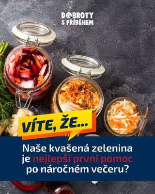 Náročný večer? 😬🌙 To chce… první pomoc ze sklenice! 🫙⚡ Díky přírodním probiotikům a enzymům pomáhá tělu regenerovat po...