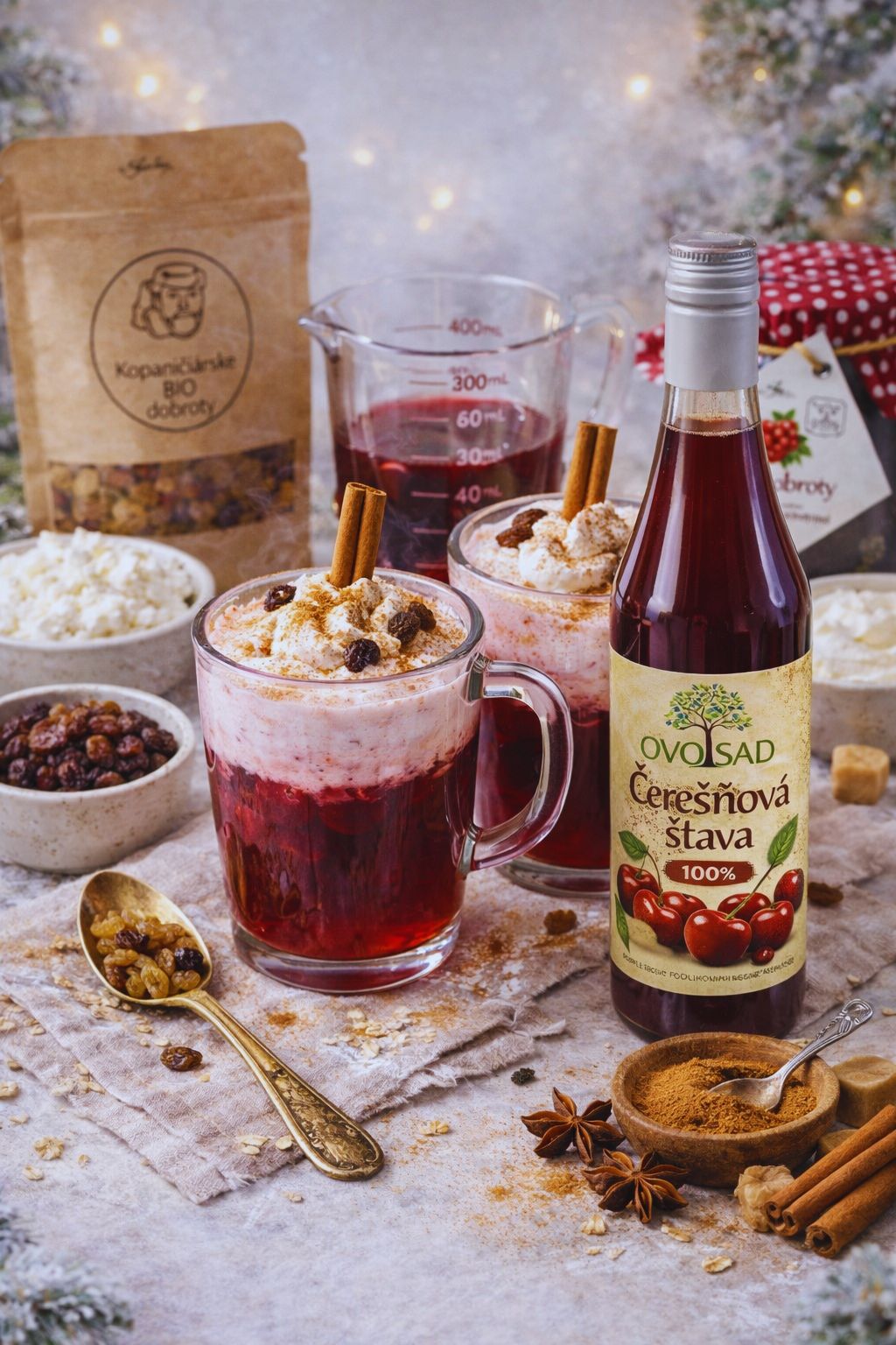 Čerešńová štrúdla v pohári