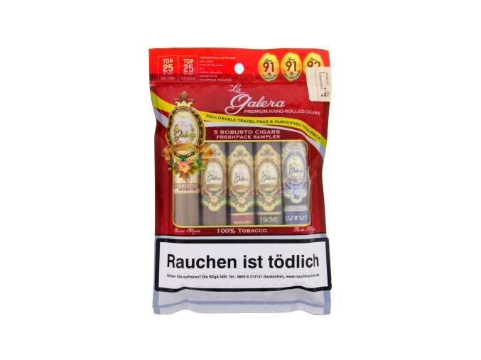 la galera zigarren sampler fresh pack chaveta 5 stueck sampler