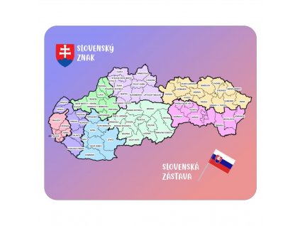 náučná podložka mapa Slovenska