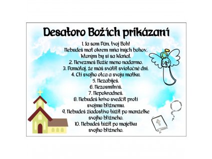 tabulka Božie prikázania