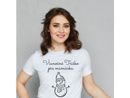 tričko vianoce mama snehuliak