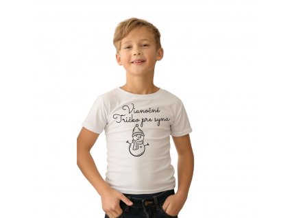 vianočne tričko syn snehuliak