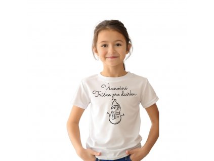 vianočne tričko dcera snehuliak