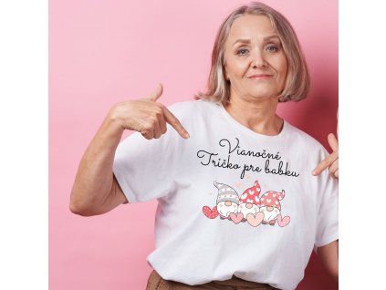 vianoce tričko babka trpaslici