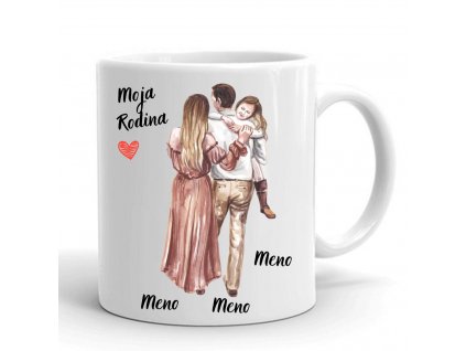 rodinný hrnček mama otec dcera x