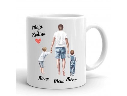 rodinný hrnček otec a 2 synovia