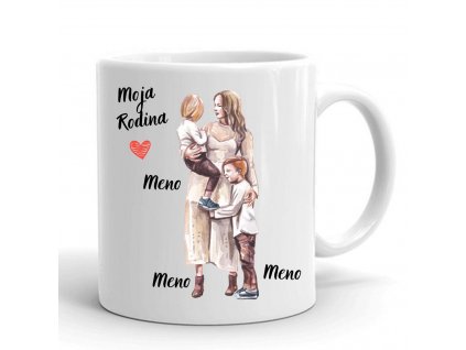 rodinný hrnček mama a 2 deti
