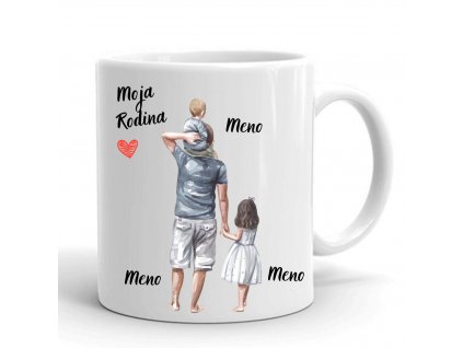 rodinny hrnček otec dcera a syn