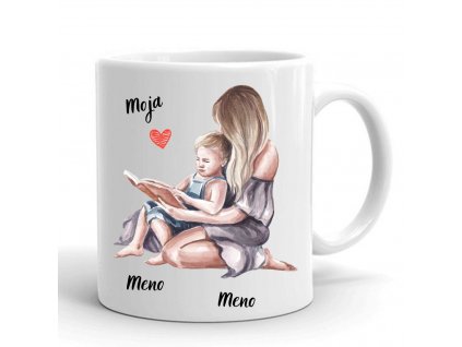 rodinny hrnček mama asyn čita