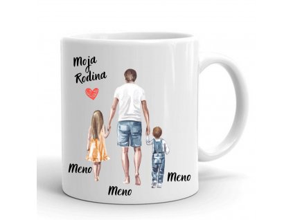 Rodinný hrnček otec syn a dcéra 2