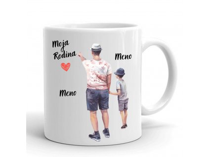 Rodinný hrnček otec a syn klobúky