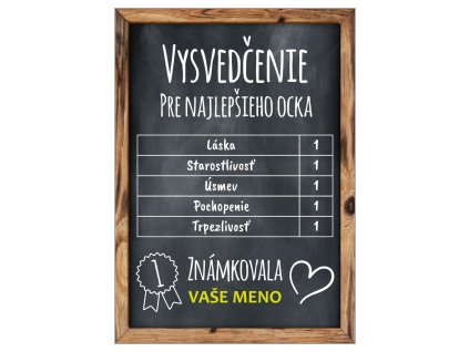 Vysvedčenie otec (čierna) 1