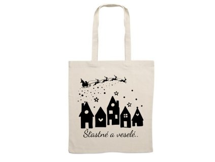 Eko taška šťastné a veselé