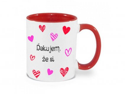 HRNČEK3119 dakujem hrncek cerveny