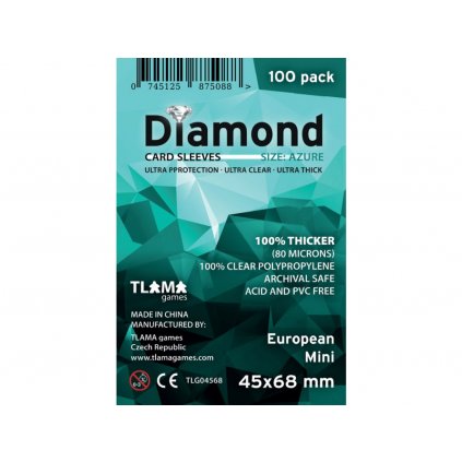 20678 1 tlama games obaly na karty diamond azure european mini 45x68 mm