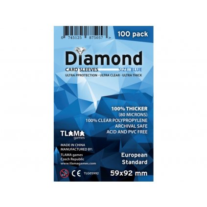 20666 1 tlama games obaly na karty diamond blue european standard 59x92 mm