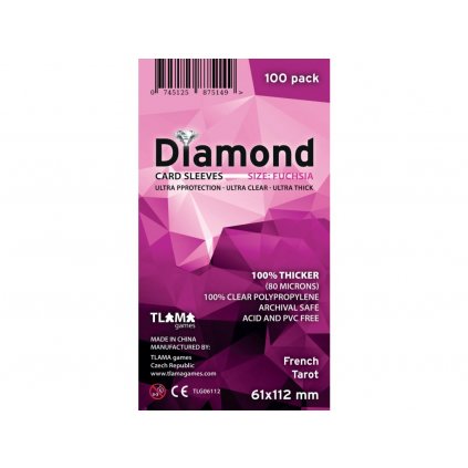25715 1 tlama games obaly na karty diamond fuchsia french tarot 61x112 mm (1)