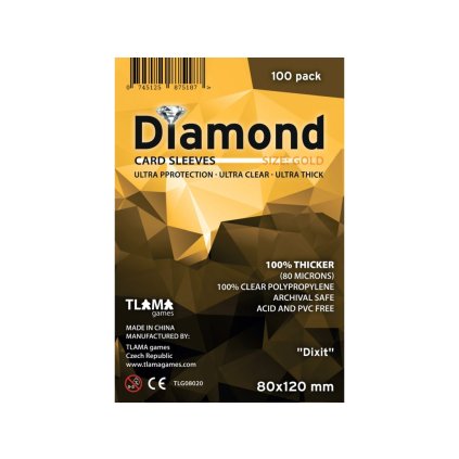 25766 tlama games obaly na karty diamond gold dixit 80x120 mm